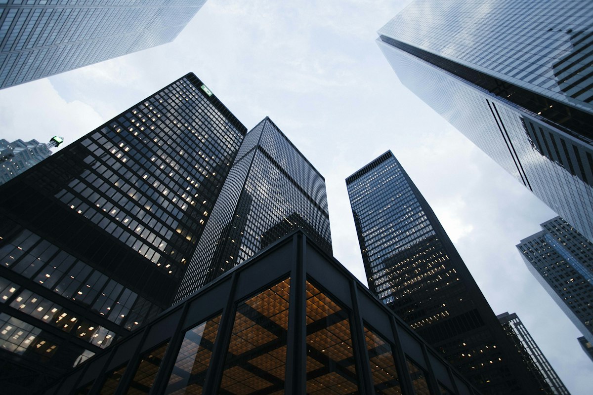 Illustrative modern government and financial regulation building